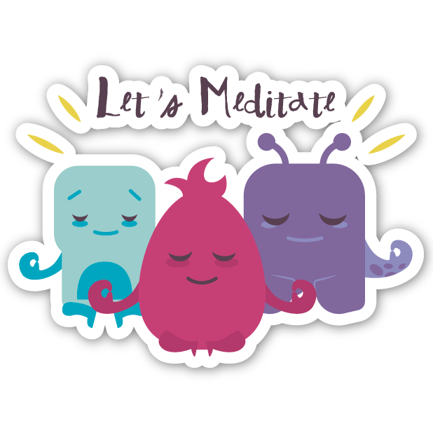 Welzen: meditation mindfulness messages sticker-8