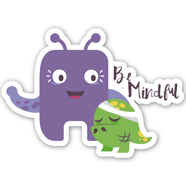 Welzen: meditation mindfulness messages sticker-1