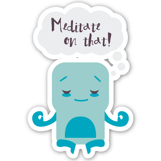 Welzen: meditation mindfulness messages sticker-9