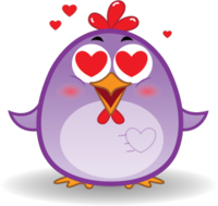Chicken Emoji messages sticker-9