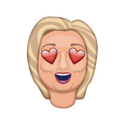 Hillarymoji messages sticker-1