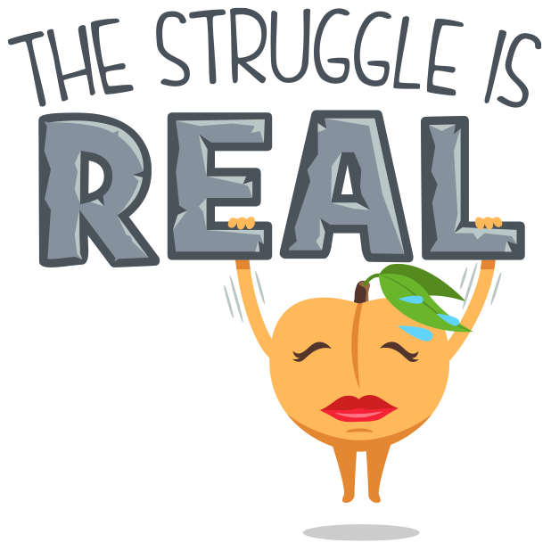 A Peach Life: Emoji inspired stickers by EmojiOne messages sticker-1