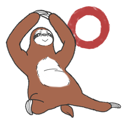 Sloth Slow and Cool Life messages sticker-5