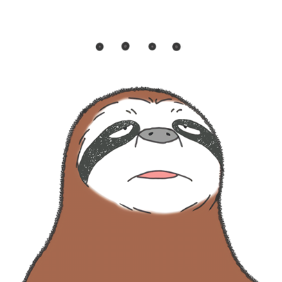 Sloth Slow and Cool Life messages sticker-1