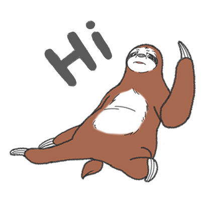 Sloth Slow and Cool Life messages sticker-9