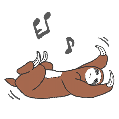 Sloth Slow and Cool Life messages sticker-11