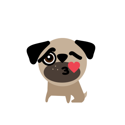 BUBU Pug messages sticker-0