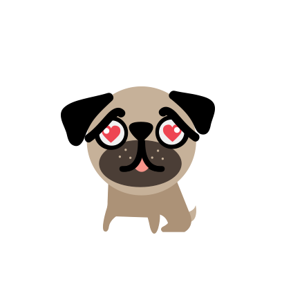 BUBU Pug messages sticker-1