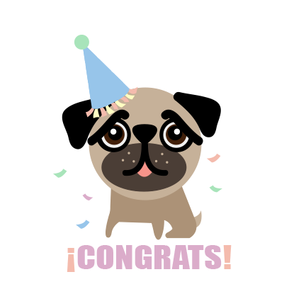 BUBU Pug messages sticker-2