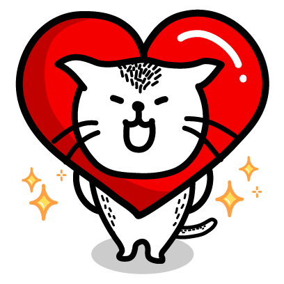 Heart Cat Lite - Mango Sticker messages sticker-1