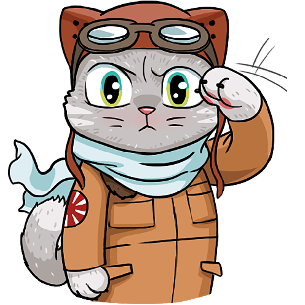 Kamikaze Cat messages sticker-0