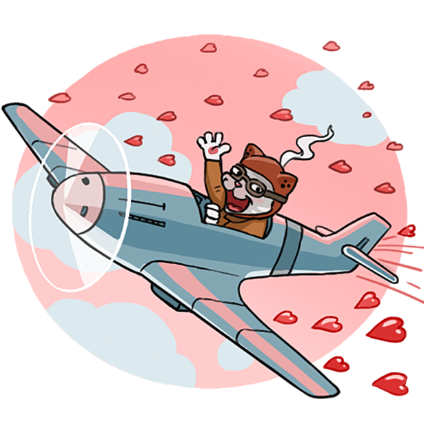Kamikaze Cat messages sticker-1