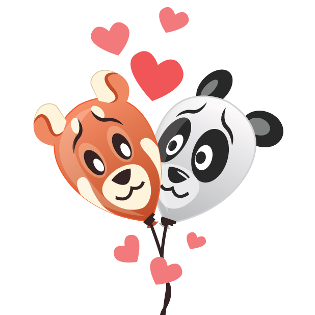 Panda Balloons messages sticker-3