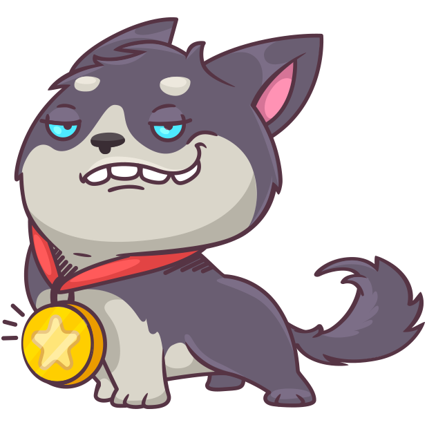 Hank the Husky messages sticker-0