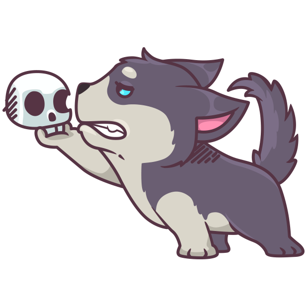 Hank the Husky messages sticker-3