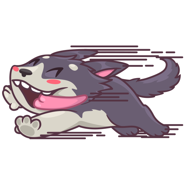 Hank the Husky messages sticker-4
