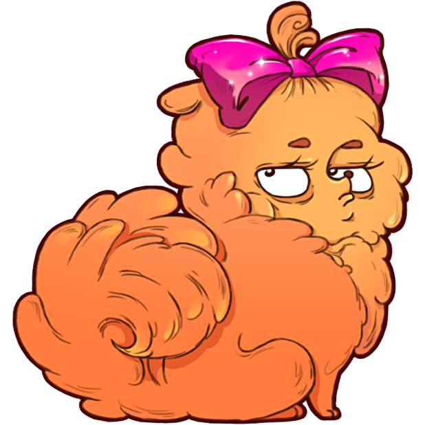 Curly the Spitz messages sticker-4