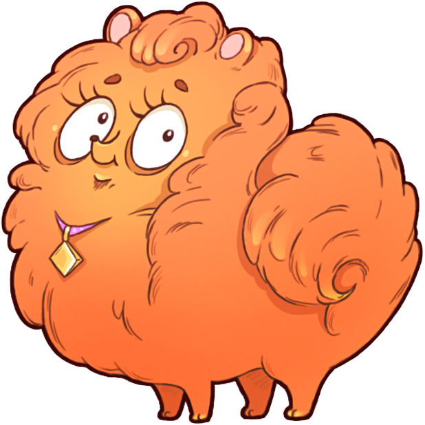 Curly the Spitz messages sticker-0