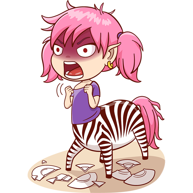 Zebra Girl messages sticker-4