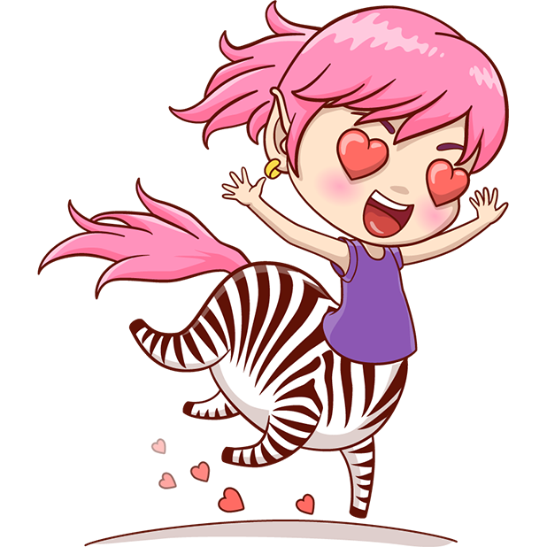 Zebra Girl messages sticker-3