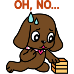 Miss Muddy Puppy stickers for iMessage messages sticker-7