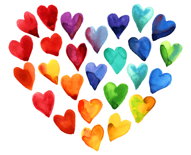 Beautiful Watercolor Heart Stickers messages sticker-0