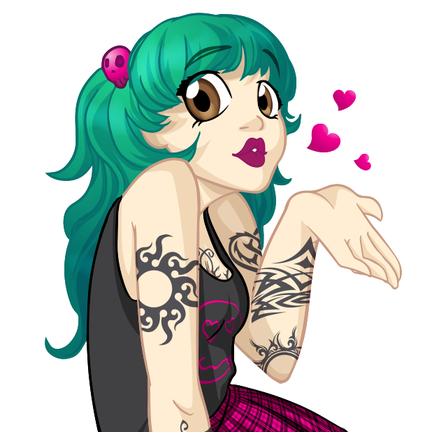Tattoo Girl Stickers - Girls love tattoos messages sticker-5