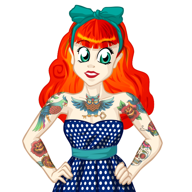 Tattoo Girl Stickers - Girls love tattoos messages sticker-6