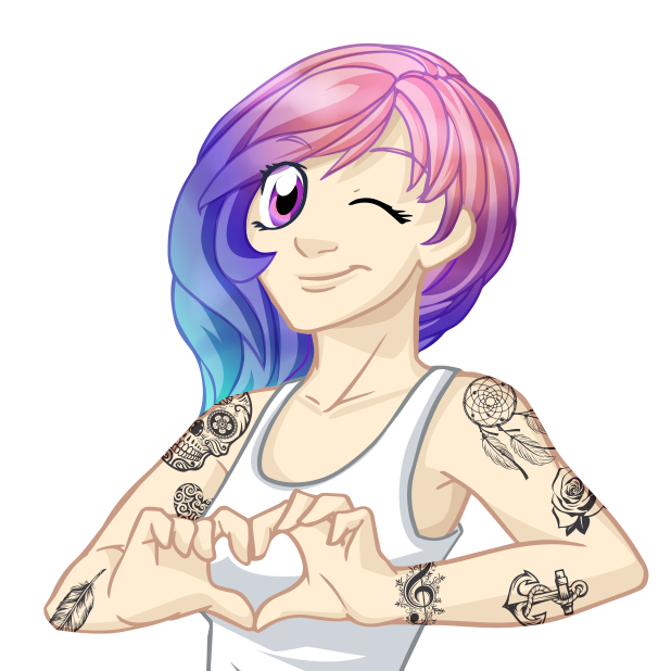 Tattoo Girl Stickers - Girls love tattoos messages sticker-2