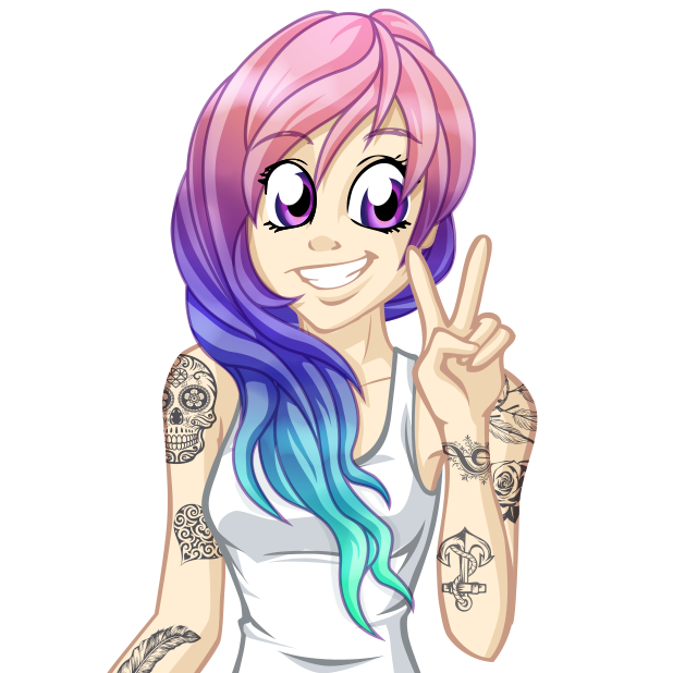Tattoo Girl Stickers - Girls love tattoos messages sticker-1