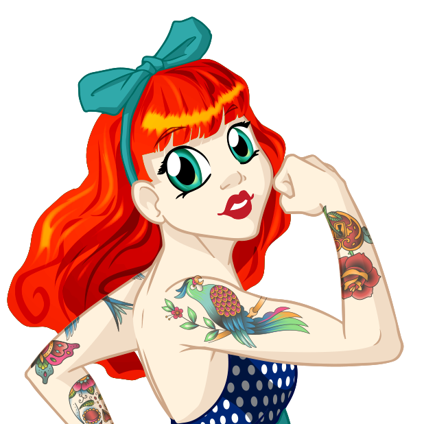 Tattoo Girl Stickers - Girls love tattoos messages sticker-8