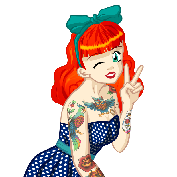 Tattoo Girl Stickers - Girls love tattoos messages sticker-7