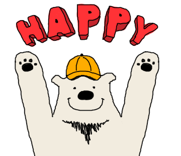 Happy Polar bear messages sticker-2