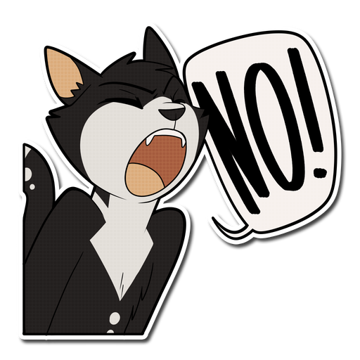Kuroshi Catte messages sticker-1