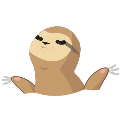 Andy the Sloth - Lazy Stickers messages sticker-3