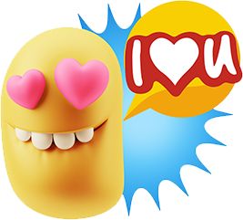 3D Expressions messages sticker-6
