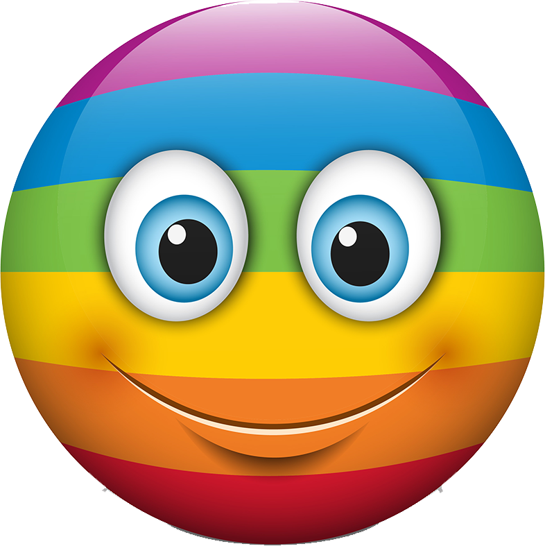 Rainbow Smileys Stickers messages sticker-0