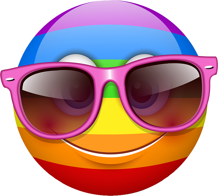 Rainbow Smileys Stickers messages sticker-5