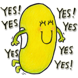 Just Bean Happy: #1 English and Japanese stickers messages sticker-5
