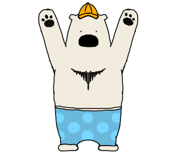 Happy Polar Bear White Sticker messages sticker-3
