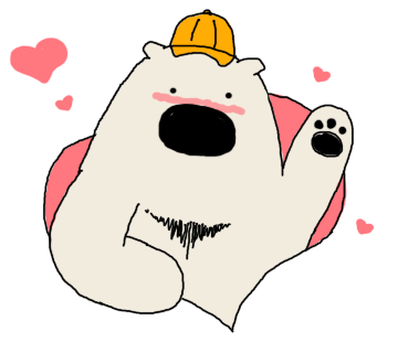 Happy Polar Bear White Sticker messages sticker-9