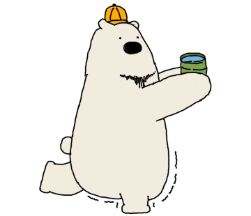 Happy Polar Bear White Sticker messages sticker-4