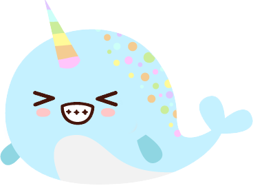Narwhal Emoji Sticker Pack with Kawaii Faces messages sticker-11