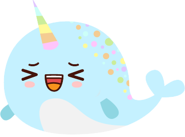 Narwhal Emoji Sticker Pack with Kawaii Faces messages sticker-8