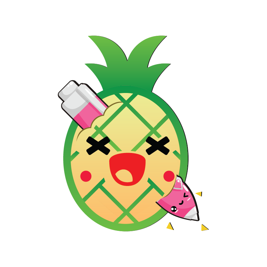 Kawaii Fruits and Pens messages sticker-1