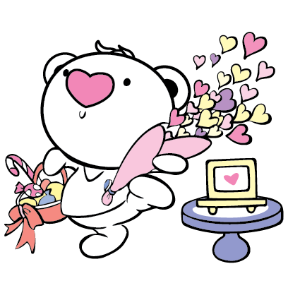Heartbear, the Messenger of Love - Mango Sticker messages sticker-5
