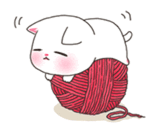 Lovely Cartoon Cat messages sticker-0