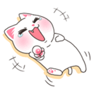 Lovely Cartoon Cat messages sticker-4