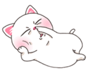Lovely Cartoon Cat messages sticker-3