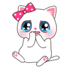 Lovely Cartoon Cat messages sticker-1